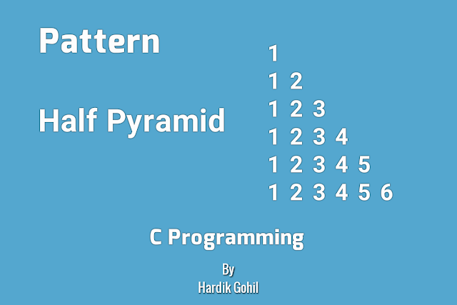 C Program To Print Half Pyramid Using Numbers