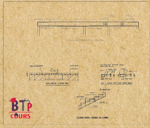 plan béton armé escalier