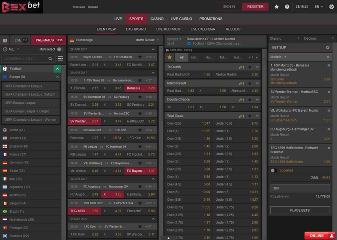 Bexbet Screen