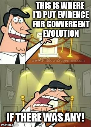 "Convergent evolution" increasingly ridiculous