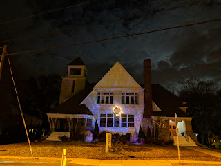 Franklin Federated Church at night