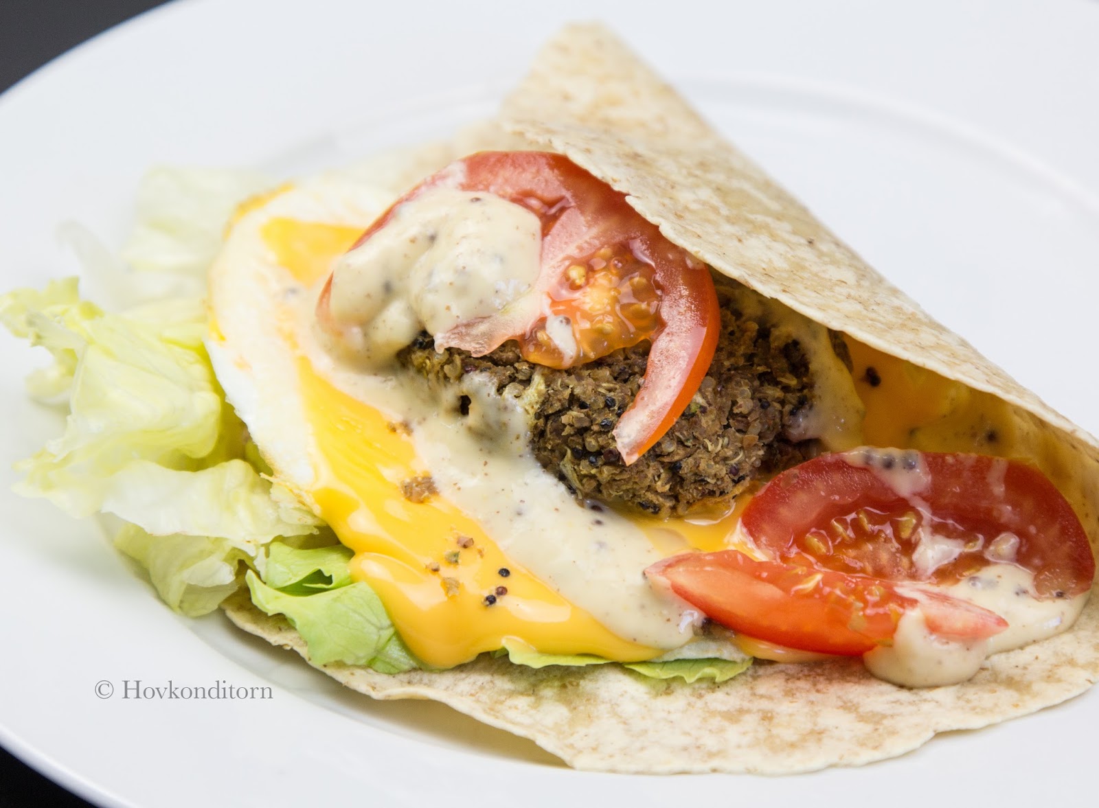 Tortilla wrapped Burger