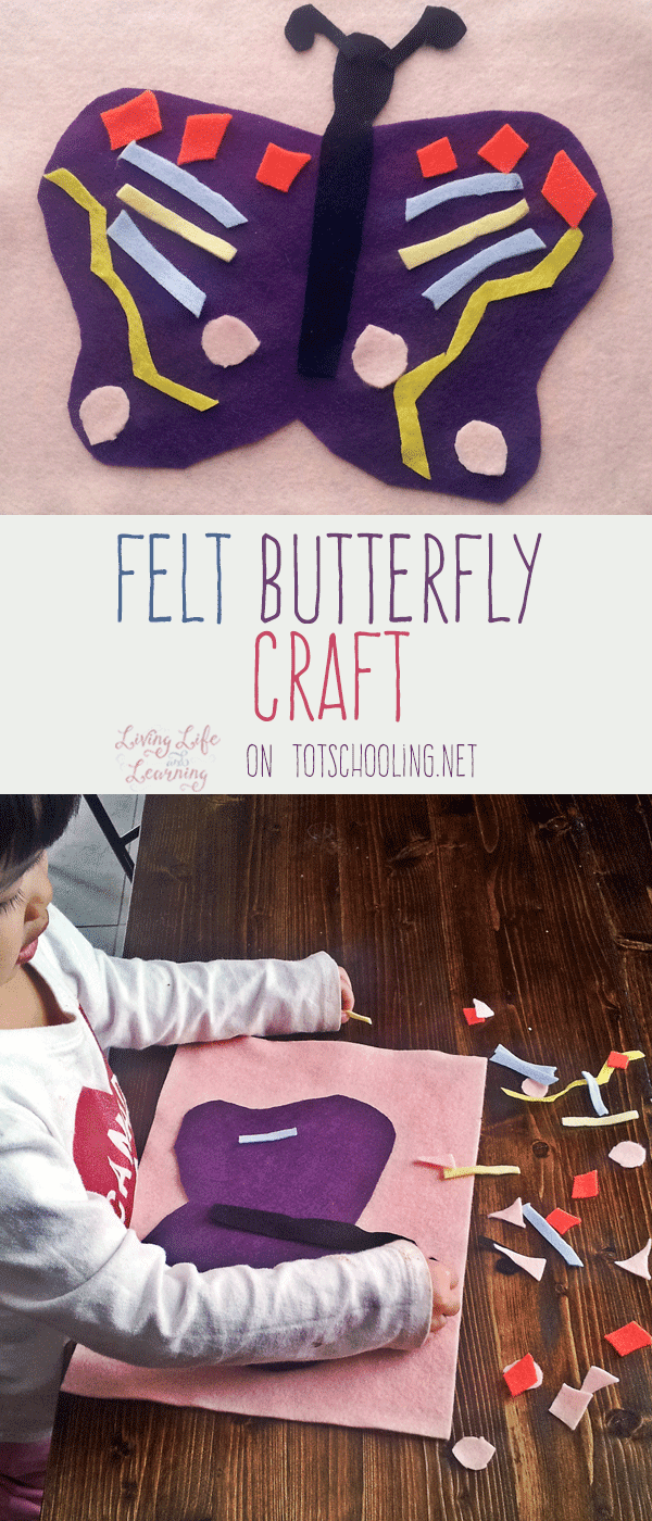 fun learning for kids Felt Butterfly Craft