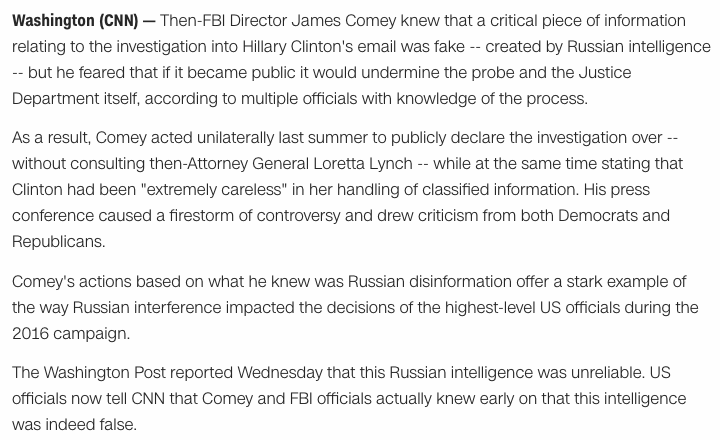 comey tweet russian dossier true comey tweet russian dossier true