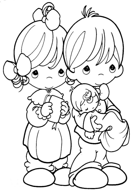 Precious Moments for Love Coloring Pages title=
