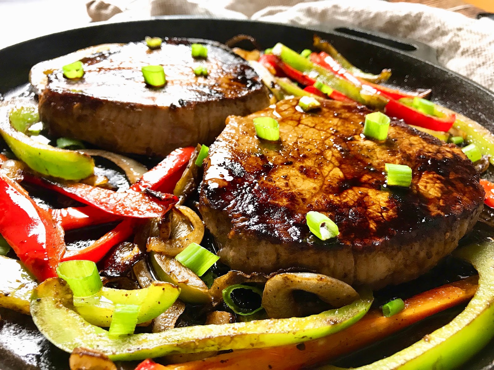 Fajita Steaks with Peppers and Onions