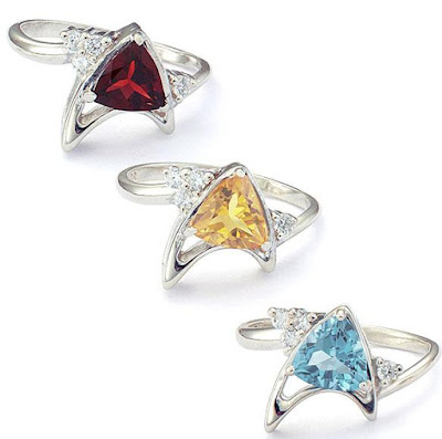 Best Rings for You Star Trek Sterling Starfleet Trillion Rings