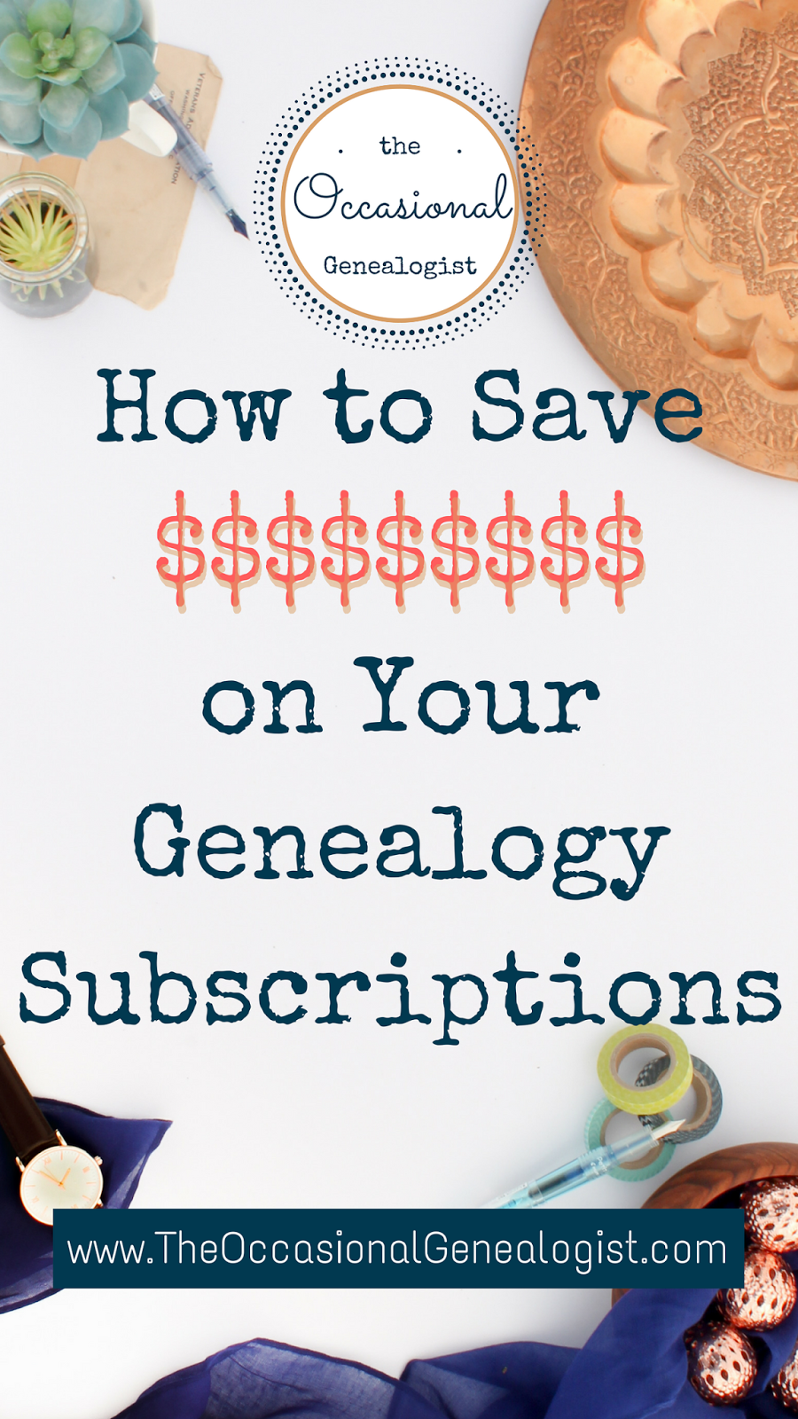 How to save money on your genealogy subscriptions from The Occasional Genealogist.