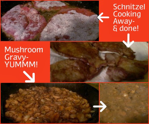 Rindfleish Schnitzel prep