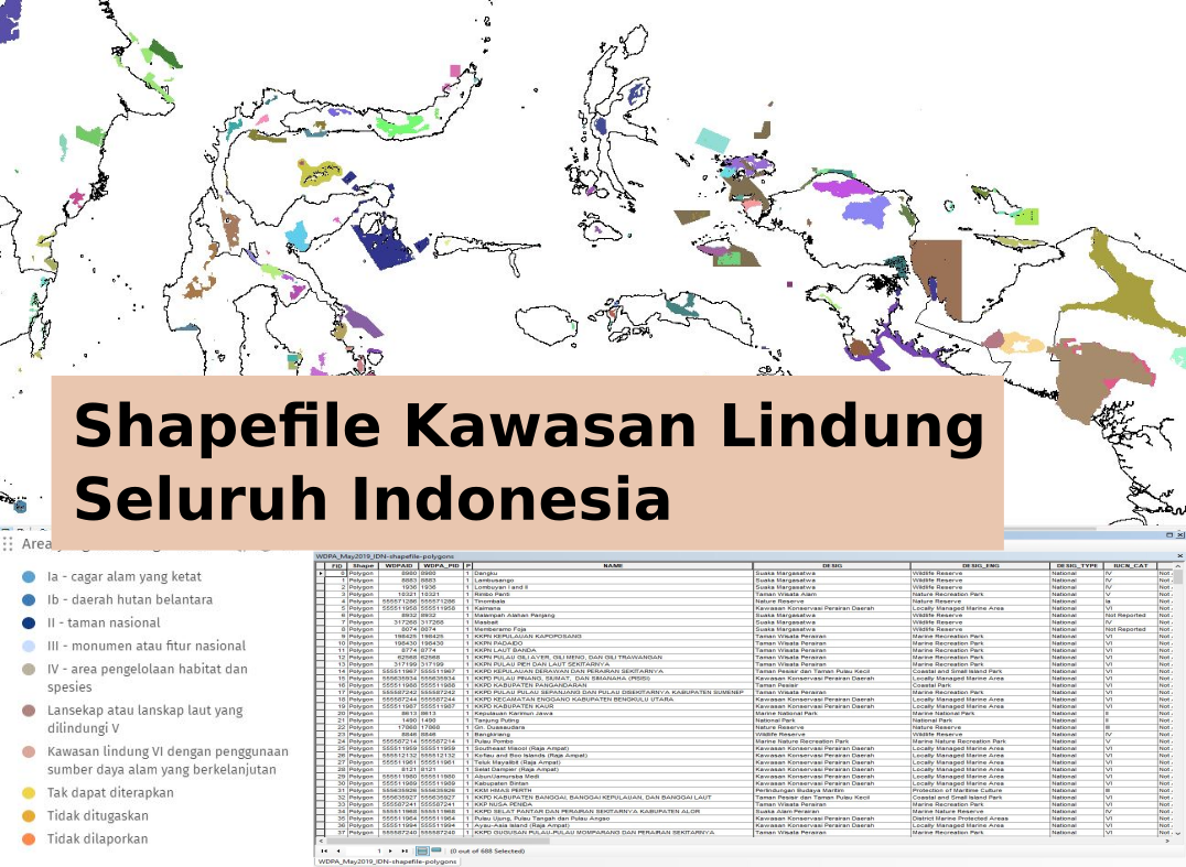 Shapefile Kawasan Lindung Seluruh Indonesia