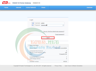 ضبط اعدادات راوتر تي داتا الجديد موديل hg630 v2