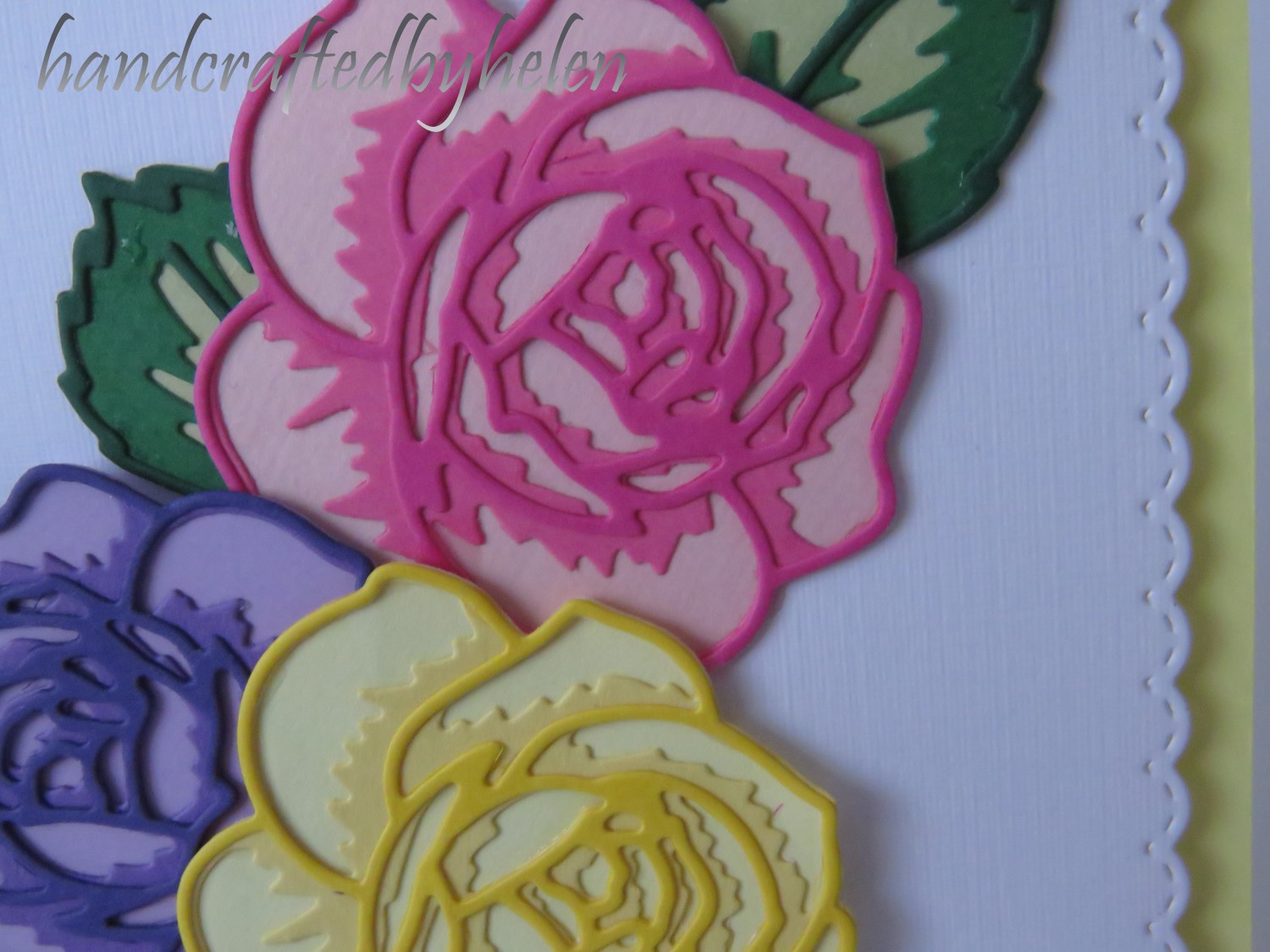 Handcrafted by Helen Altenew Layered Rose Die Card