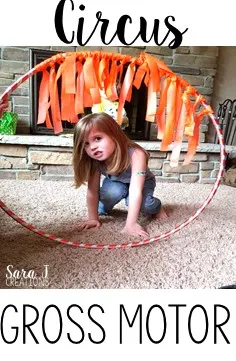 Circus gross motor practice.  Just take a hula hoop and use paper or plastic surveyors tape to add "flames."  Then pick an animal and practice being that animal and jumping through the hoop.