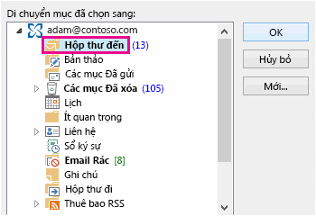 Khôi phục các mục đã xóa trong Outlook
