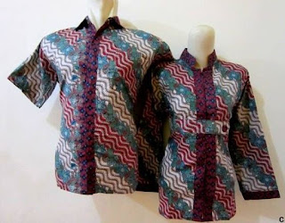Kemeja batik couple untuk pasangan modis Kemeja batik couple untuk pasangan modis