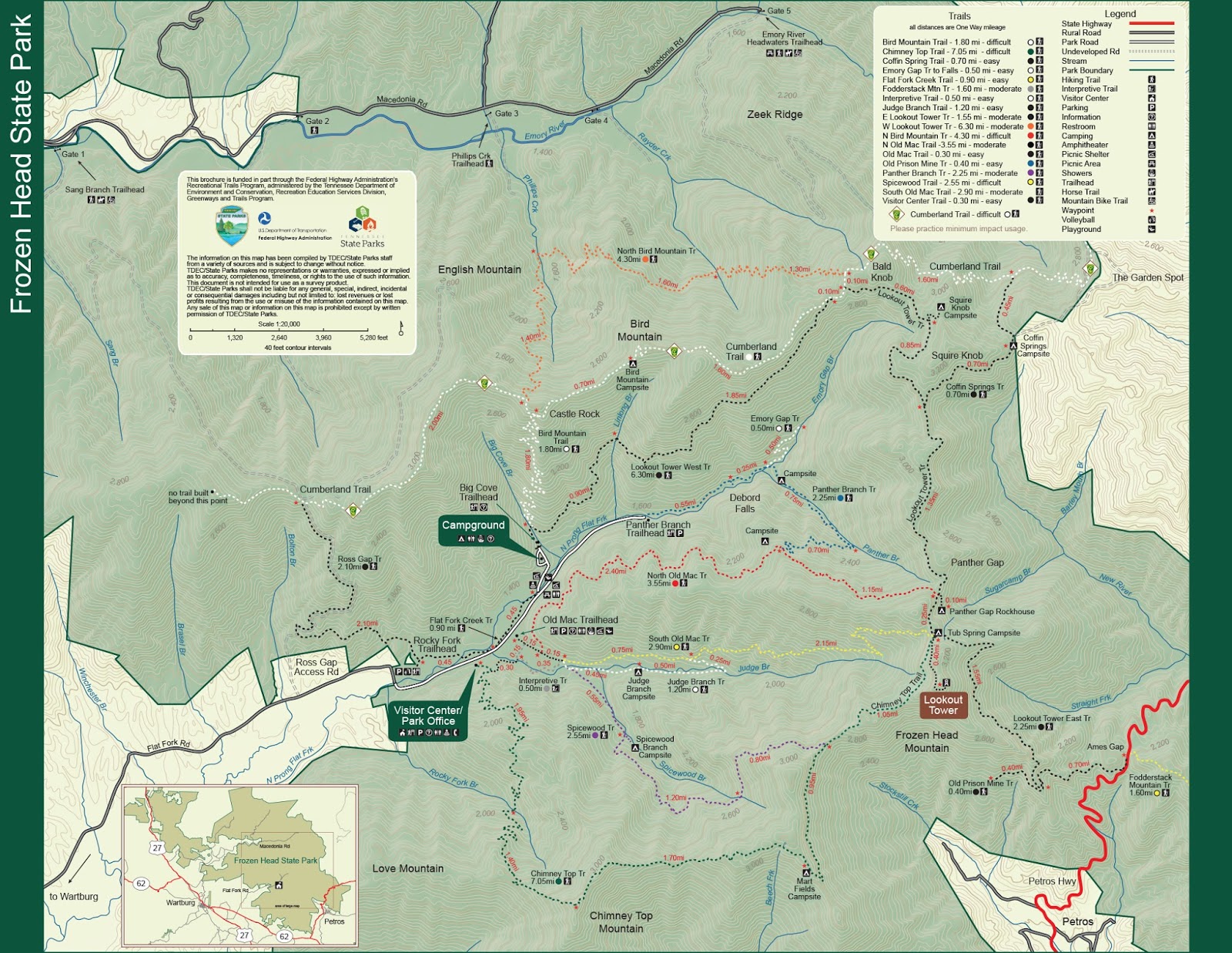 Alex Hauck Frozen Head State Park Chimney Tops to Spicewood