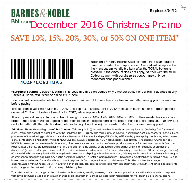 Barnes 7 noble coupons