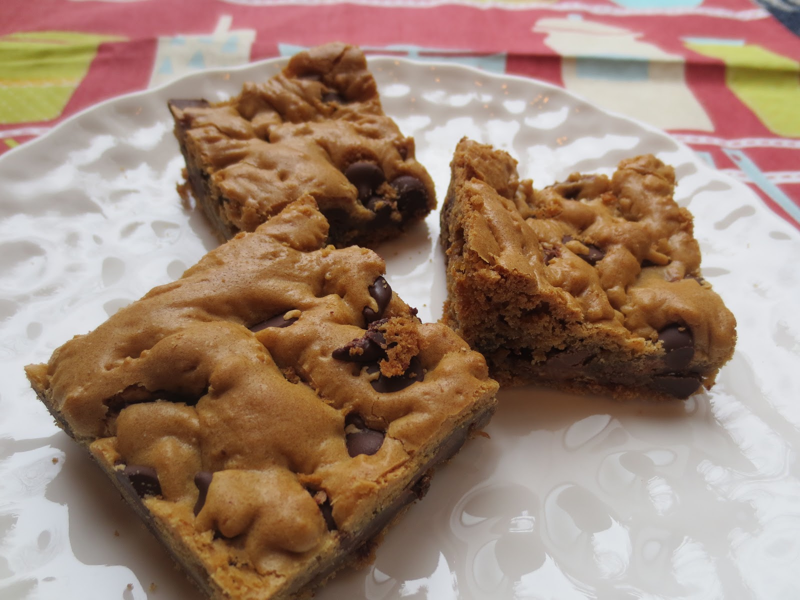 Brown Butter blondies with Skor Bar chunks Of Muses and Meringues