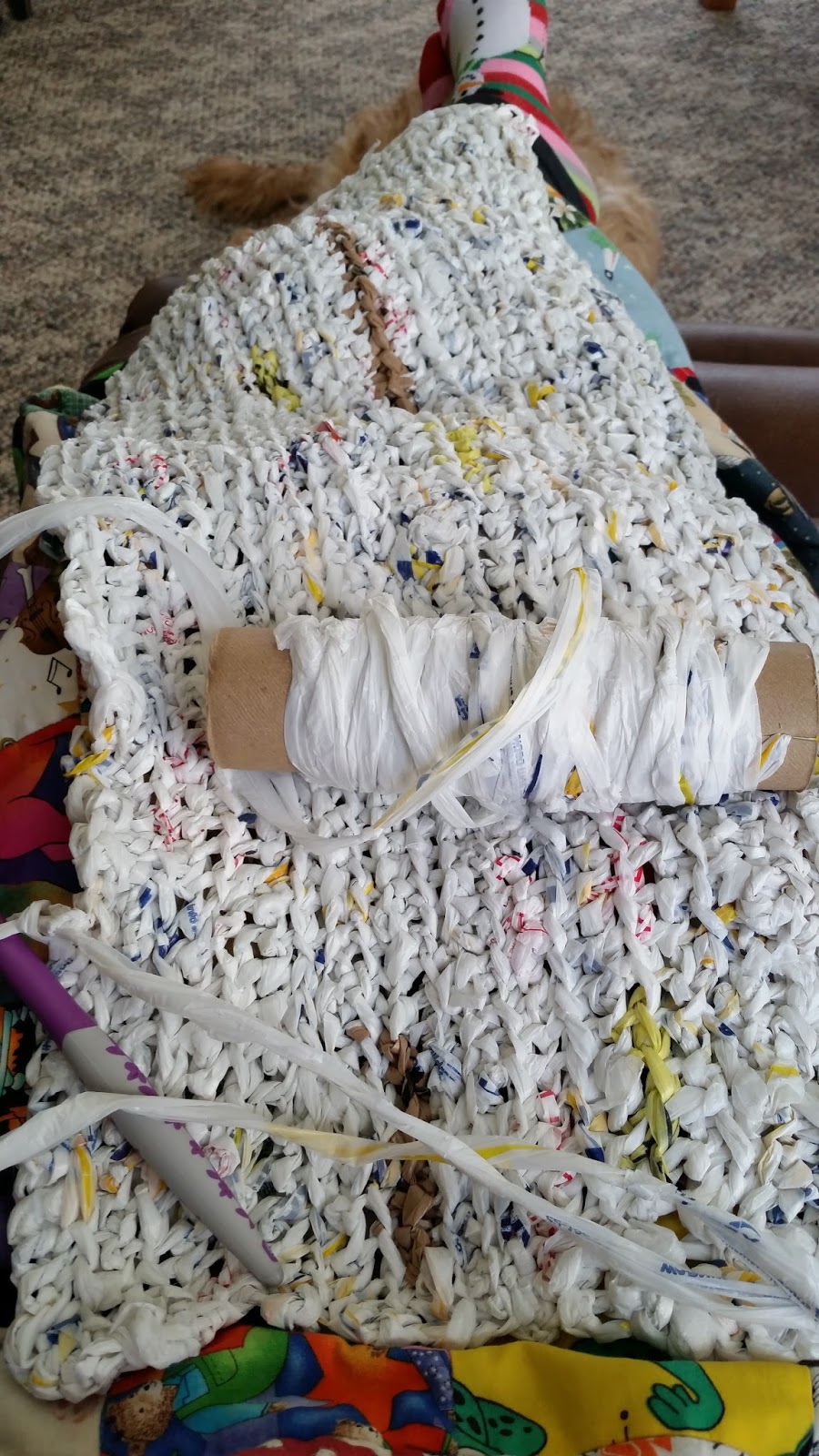 ArtMommie We are making recycled sleeping mats for the homeless