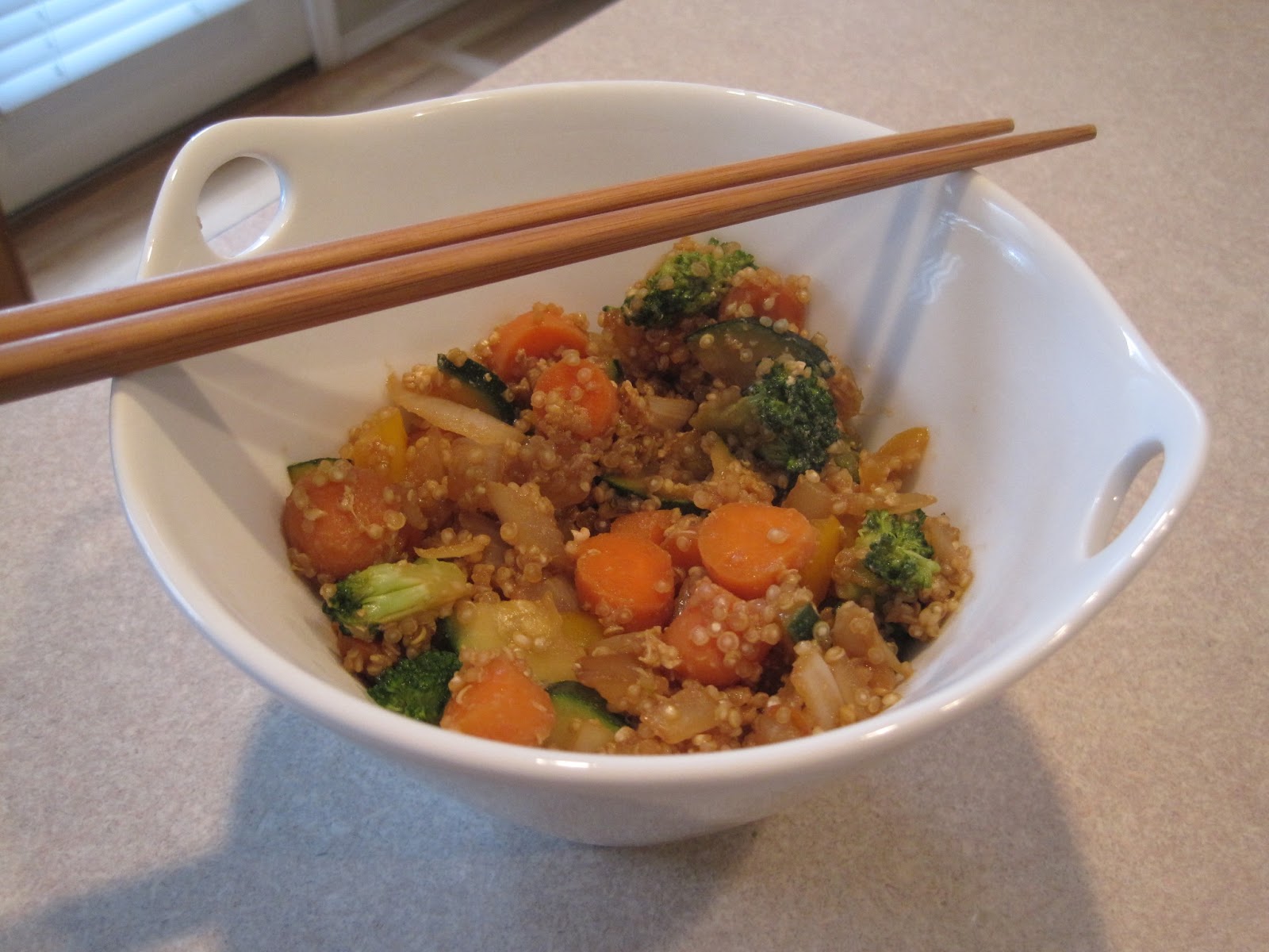 Mixin' Mom Quinoa Fried Rice... Without the Rice