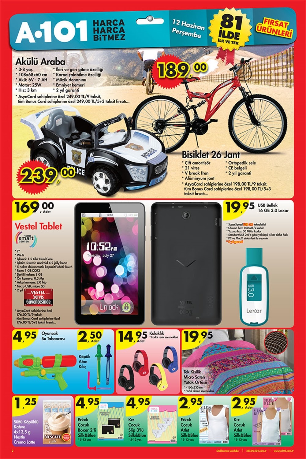 A101 Aktüel 12 Haziran 2014 Fırsat Ürünleri Kataloğu 1