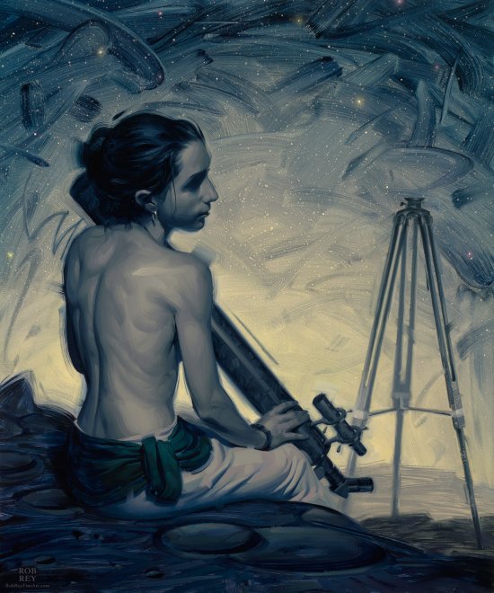 As belas pinturas de mulheres com toques surreais, poéticos e de fantasia de Rob Rey Rob Rey deviantart pinturas a óleo retratos fantasia surrealismo mulheres planetas espaço deusas beleza