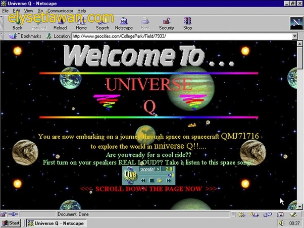 tampilan Geocities tampilan Geocities tahun 2000an