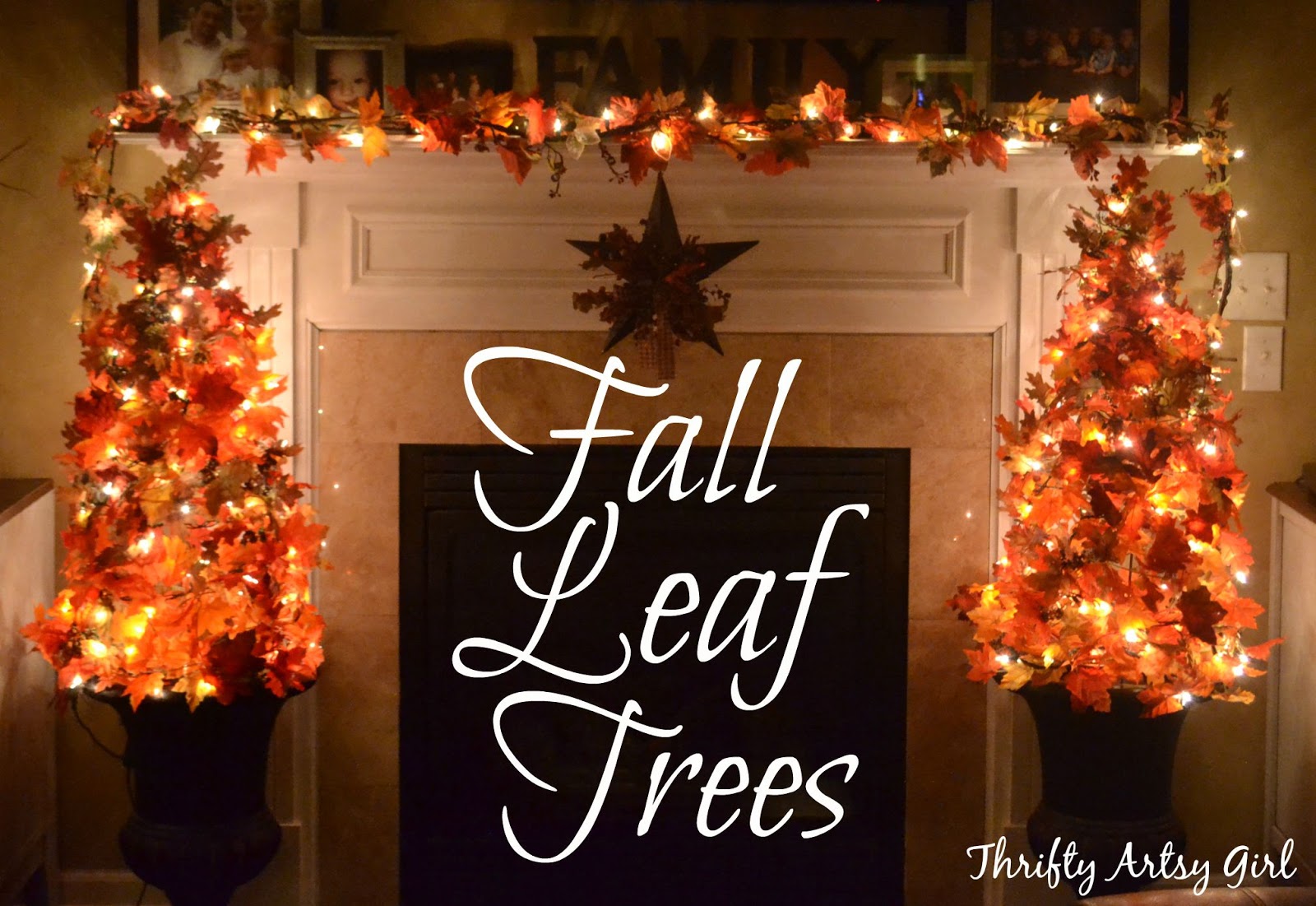 Thrifty Artsy Girl Easy Diy Fall Leaves Potted Topiary Tree