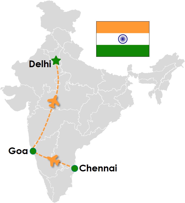 Chennai To Goa Map Bill's Excellent Adventures: India ~ Chennai, Goa, Delhi