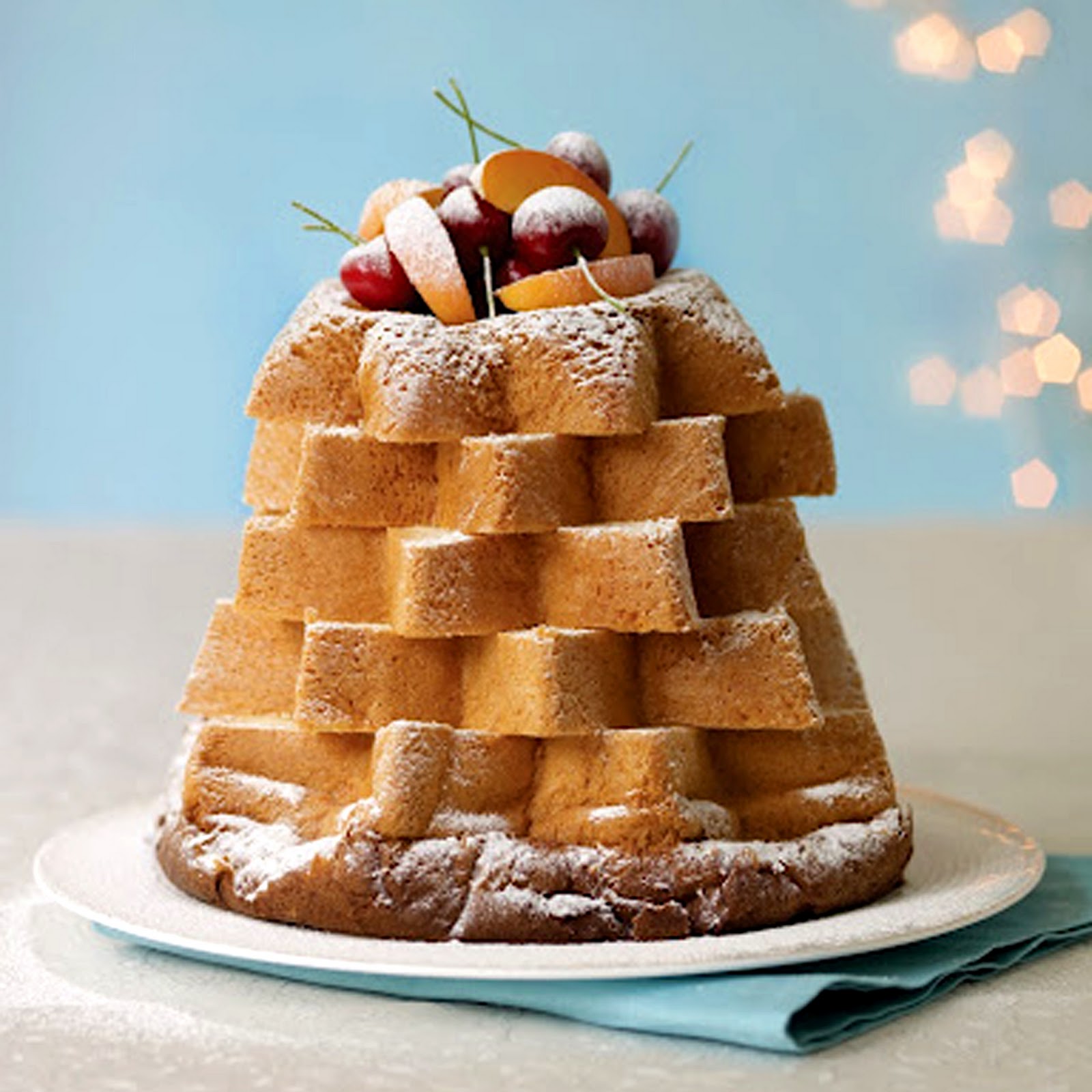 Pandoro Christmas Tree Cake with Amaretto and Mascarpone Whipped