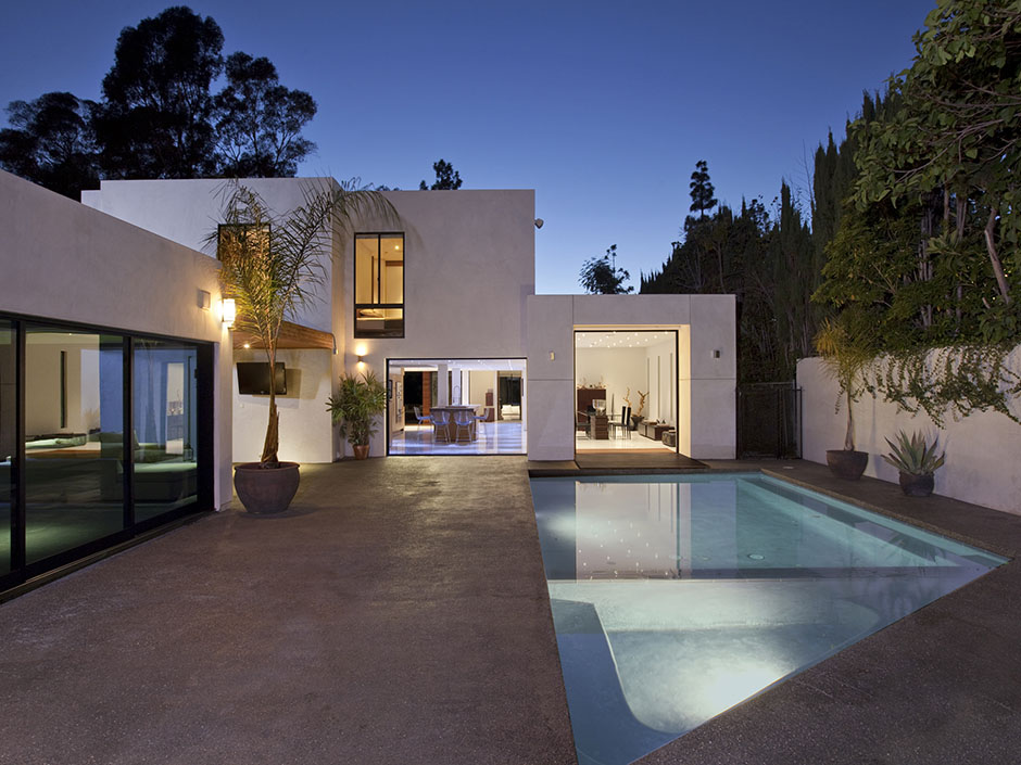 World Of Architecture Modern Beverly Hills House Wood Glass And Stone