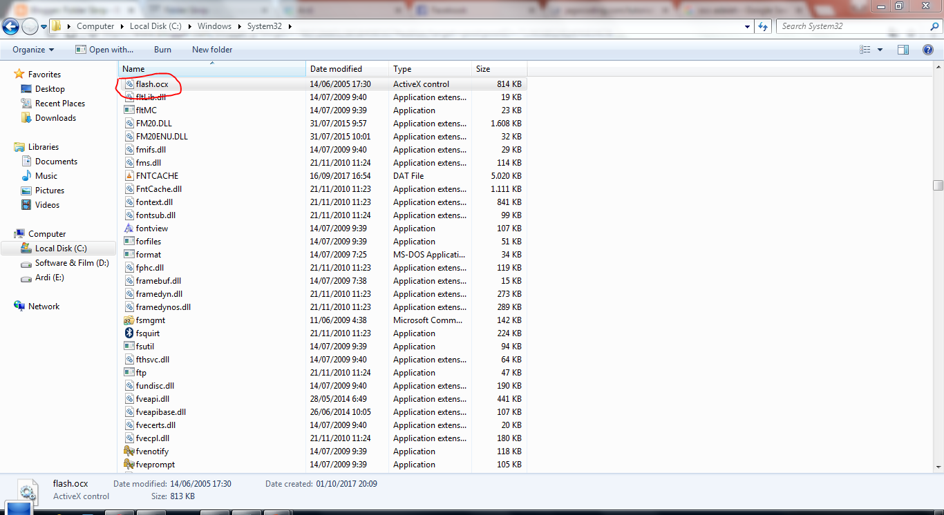Cara Register / install ocx pada windows Folder Skrip
