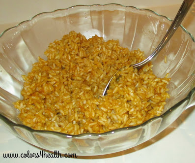 Brown Rice flavored with veggie broth