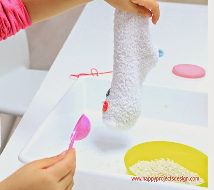 muñeco de nieve con calcetín