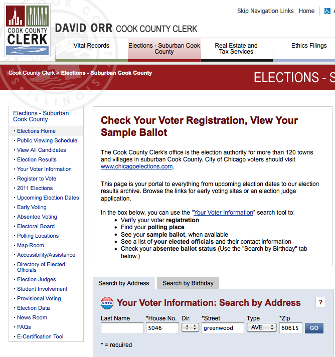 voter registration search