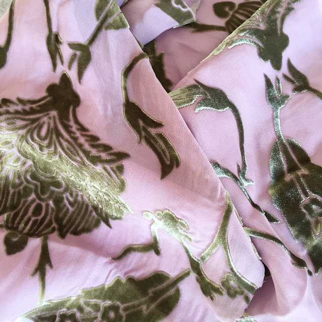 Diary of a Chain Stitcher: Fabrics for Sale Silk Velvet Devoré Scarf