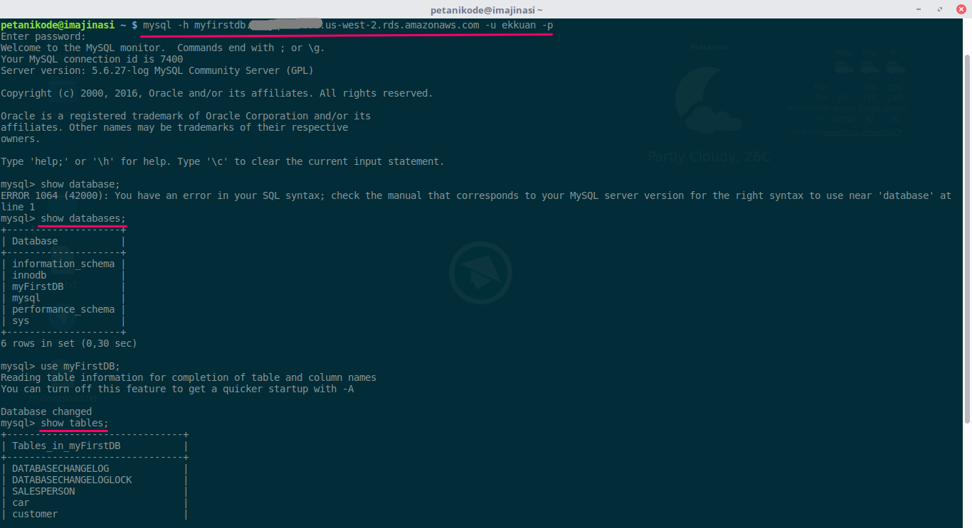 Testing server hasil curian
