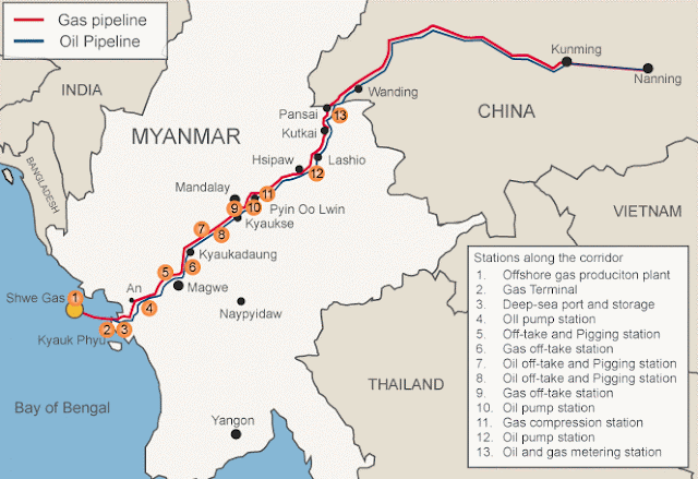 Map Attribute: Sino-Myanmar Energy Pipeline Map