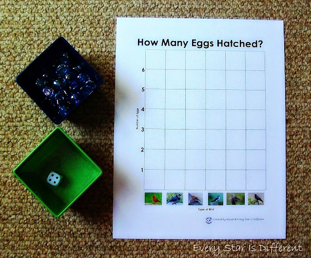 Bird themed graphing activity for kids (Free Printable)