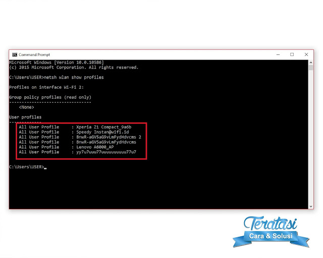 Daftar Jaringan Wifi yang terismpan di Windows 10 Melalui cmd Delete Wireless Network in Windows 10 by using cmd Teratasi Com