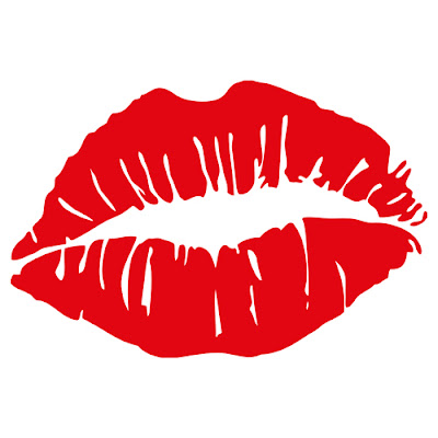 vector marca de labios en color rojo