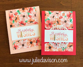 Stampin' Up! More Than Words: Birthday Wishes Card ~ Sale-a-Bration Coordination ~ www.juliedavison.com