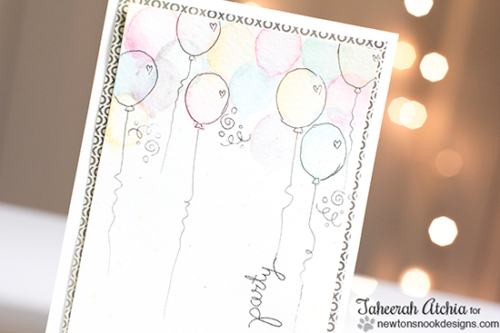 Birthday Balloons by Taheerah Atchia | Stamps by Newton's Nook Designs