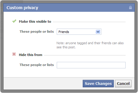 Facebook photos & posts privacy settings