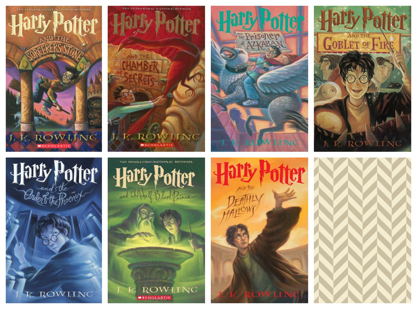 Many Covers Monday - ALL THE HARRY POTTER SERIES