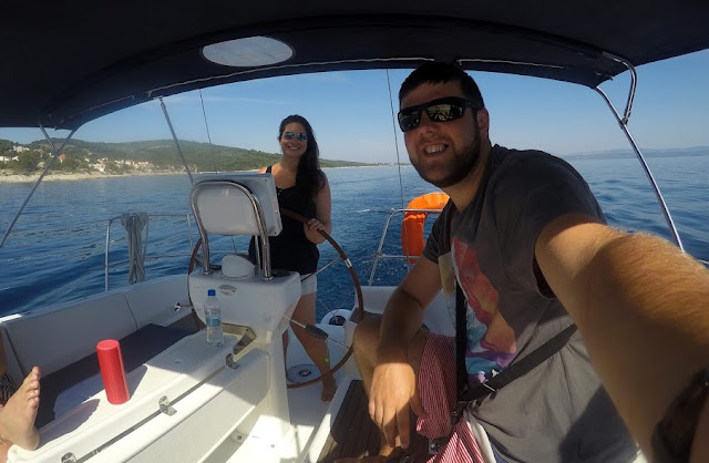 Couple Sailing in Croatia Couple Sailing in Croatia