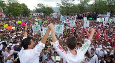 Peña Nieto aclamado en Chiapas.