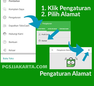 Cara memasukan alamat ke Tokopedia