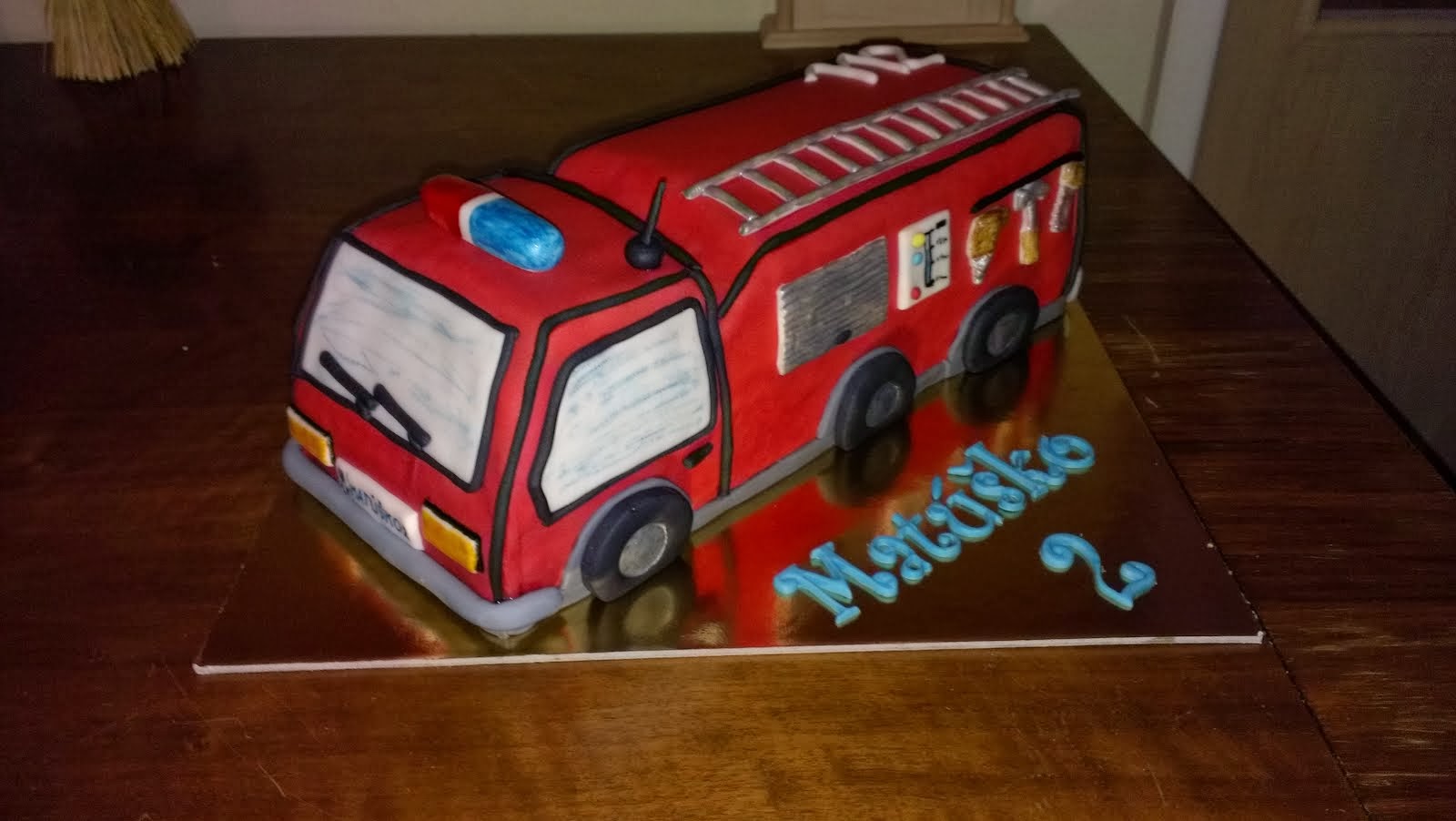 Torta hasičské auto
