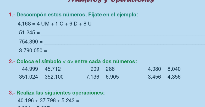 Ejercicios De Matematicas Para Sexto Grado Cuaderno Completo Pdf Aula Virtual Primaria
